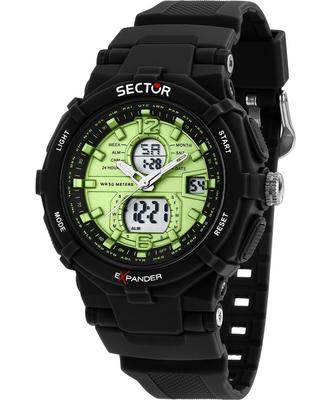 Ex-09 Silicone Strap Green Dial Quartz R3251296002 Men's Watch