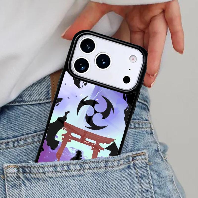 

Genshin Impact Raiden Shogun Phone Case for iPhone 16e 15 14 13 12 17 Pro Max Plus Air 17pro Cover Coque iPhone 13 Pro