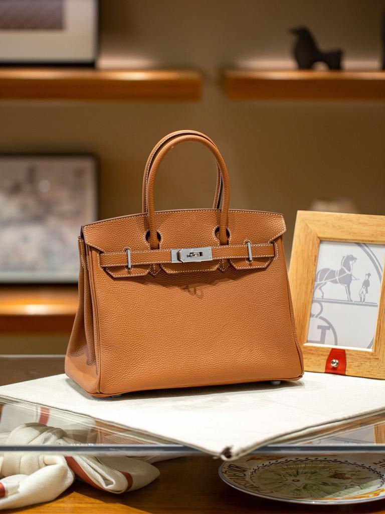 Lagerfeld Brikin30 Cowhide Bag Top Layer Togo Original Factory Leather Inlet Cowhide Thread Timeless Hundred Styles Handbag Women