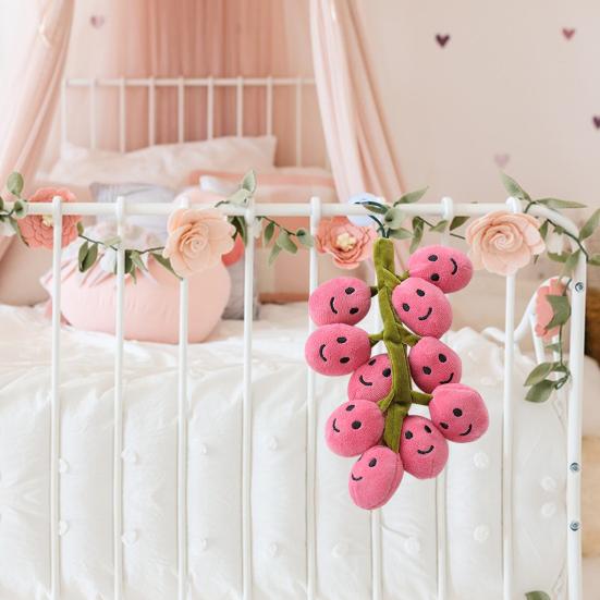 Simulace plyšových hraček z hroznů 20/26 cm Vycpané plyšové hračky realistické panenky Kreativní dekorace z hroznů Přívěsek na batoh Ovocné panenky pro děti Domácí dekorace do pokoje