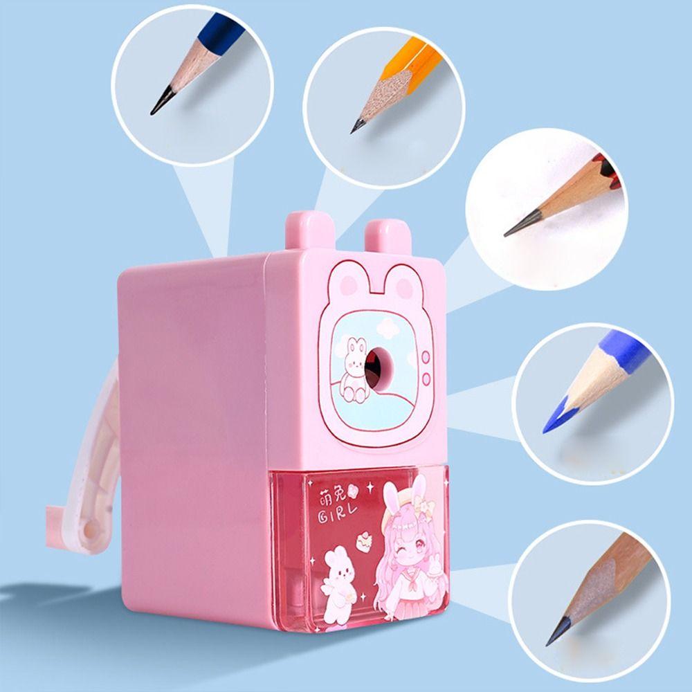 Automatically Enters Lead Hand Crank Pencil Sharpener Sketching Pencil Sharping Tools Boys Girls