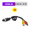 QXNY 4Pin Aviation Head Male/Female to RCA AV/Female DC Multiple Cable Plug Adapter Converter For Car Rear Camera Monitor