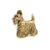 Scottish terrier, Aberdeen Terrier, Scottie, Aberdeenie - Dog brooch in decorative box, elegant gold-plated pin, Art-Dog brand jacket pin