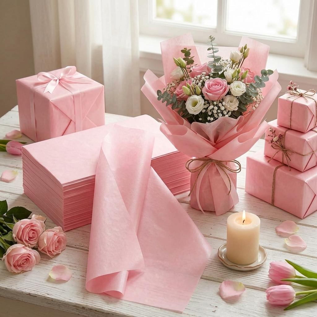 Pink Pearl Gift Wrapping Paper 50x70cm 40 Sheets Pack Premium Quality for Gifts