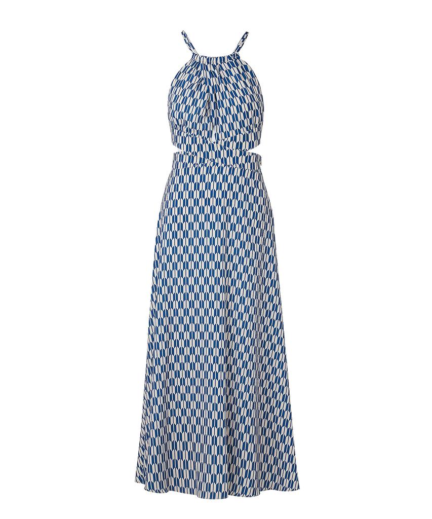 Bellodinela Dahlia Halter Dress Blue