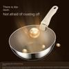 316L Titanium Stainless Frying Pan Uncoated Honeycomb Non-stick Pan Suitable For fryer Cooking Multi-purpose Kitchen Cookware