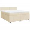 VidaXL Sommier à lattes de lit avec matelas Crème 180x200 cm Tissu 3289445