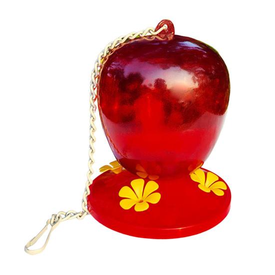 Strawberry Shaped Hummingbird Feeder Outdoor Hanging Red Birds Feeding Station for Window Garden Deck Yard Balcony Decor