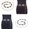 Women Slimming Waist Thin Belt Carved Flower Buckle Waist Chain Banquet Dress