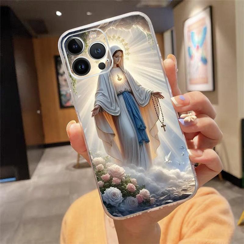 Virgin Mary Phone Case For Iphone 15 14 Pro Max 13 12 11 Pro Max XSMax XR 12 13 Mini 14 Plus