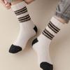 Comfortable Soft Stripe Original Man Socks Cotton Hosiery Coral Fleece Socks Middle Tube Socks