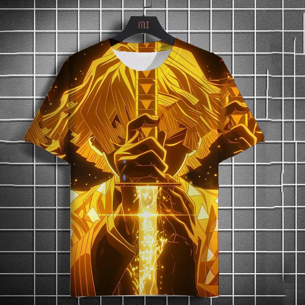 Japanese Graffiti Anime 3D Printed Fashionable Casual Short Sleeved Men's T-shirts - Soft Medium Stretch Polyester Fabric Summer Relaxed Fit Clothing