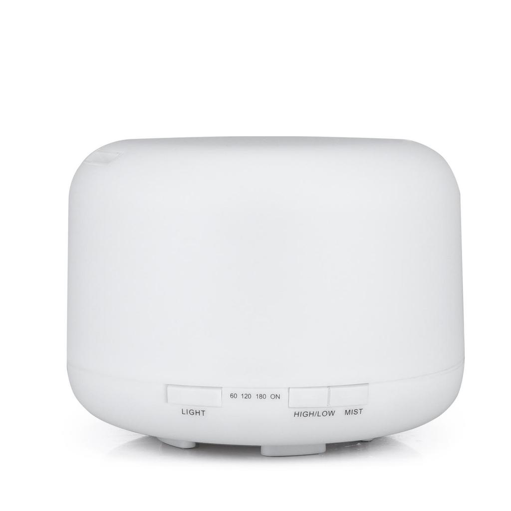 Muji Aroma Humidifier: 500ml Wood Grain Base with LED Seven-Color Night Light Diffuser for Home Use.
