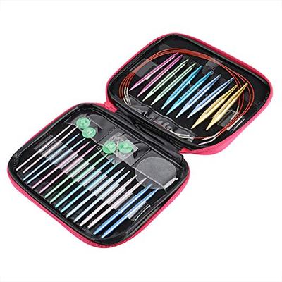 Aluminum Circular Needle Set, Rust-Resistant, Handmade, Interchangeable Needles, 13 Sizes from 3.0mm To 10mm, for DIY Crafts