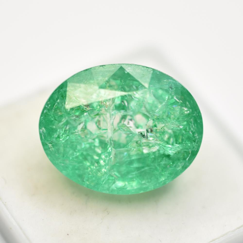 Natural Green Emerald Loose Gemstone Zambian 18 ct Oval Shape for Her for Jewelry Making and Crafts