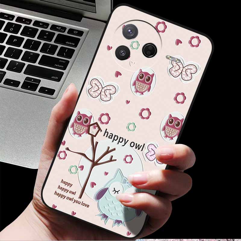 For Xiaomi Poco F7 Pro/ Poco F7 Ultra 5G 3D Relief Flower Emboss Soft Silicone Back Cover Case for Poco F7 Pro Ultra Relief Case