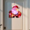 Yousheng 4Pcs/Set Christmas Ornament Set Santa Claus Reindeer Bear Wreath Shape Festive LED Ornament Set Holiday Decoration