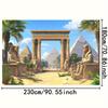2D flat design 1-piece background cloth with ancient Egyptian theme suitable for cultural festivals and historical events.