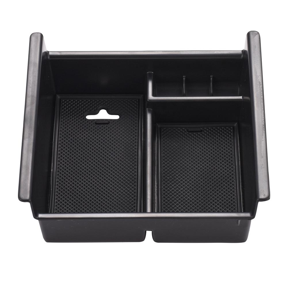 Car Center Console Armrest Box Storage for Toyota 4Runner 2010-2021 Accessories ABS Black Tray Armrest Secondary Case Organizer