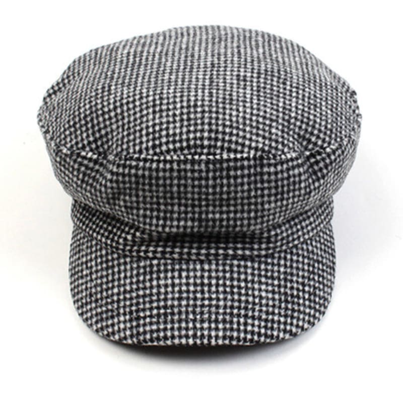 Universal Chemistry Small Check Wool Black Marine Cap Marine Cap