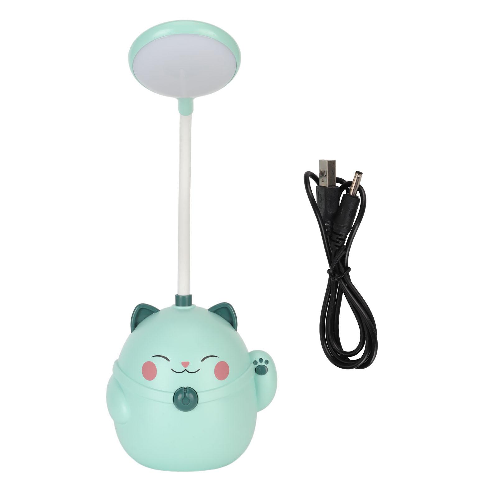 

Светодиодная настольная лампа USB зарядка гусиная шея лампа для чтения держатель ручки украшение дома для офиса Green