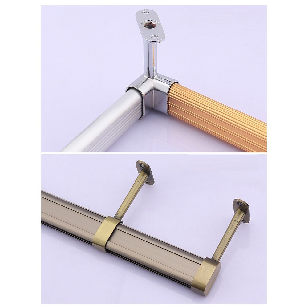 Half/All Pass Pipe Bracket Inner Dia.16mm Wardrobe Hanger For Clothes Pole Curtain Rod