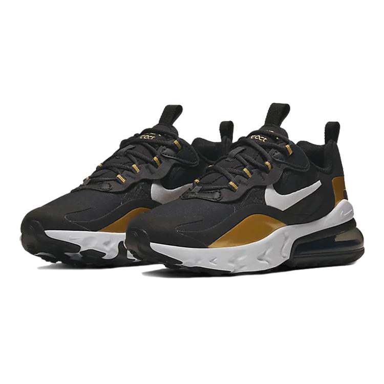 New Nike Air Max 270 React Metallic Gold GS BQ0103-005