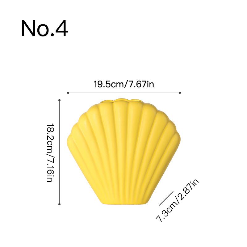 Creative Art Shell Vase Ceramic Hydroponic Vase Flower Arrangement Home Decor Indoor Decoration Desktop Ornaments