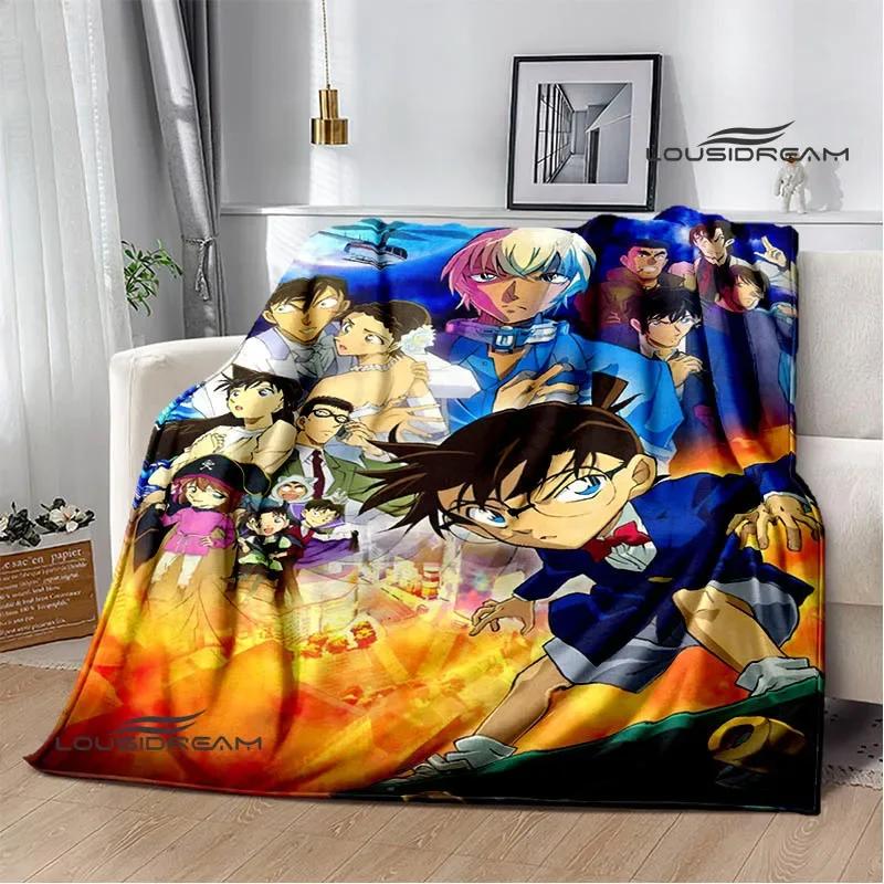 Detective Conan Cartoon Printed Blankets Picnic Blanket Warm Flannel Blankets Home Bed Linings Blankets for Beds Birthday Gift