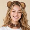 Costume Accessories 3-Piece Set with Headband Ears Tie Tail for Stage Role Play
