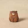 Handgeschnitzte Bärenfigur aus massivem Holz Mini Dekoration für Zuhause Kaffeetisch Geschenk für Tierkunstsammler