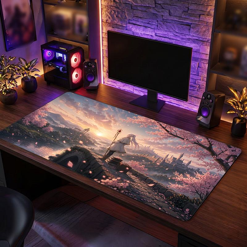 Big Mouse PadFrieren Beyond Journey's End Extended Soft Desk Mat Gaming Office Computer Table Decor Mat