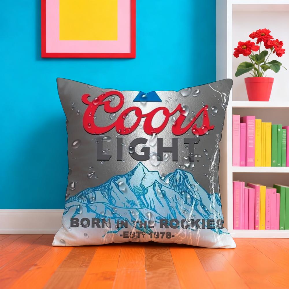 Klassische C-Coors Kissenhülle Plüschstoff Weich Doppelseitig Bedruckt Sofa Warm Winter Zuhause Geschenk Kissenbezug
