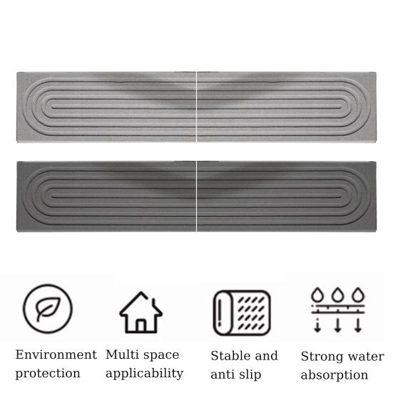 Faucet Mat for Kitchen Sink Super Absorbent Diatomite Fast Drying Countertop Water Droplet Absorber Prevents Moisture Bathroom Counter Sink Drying Pad
