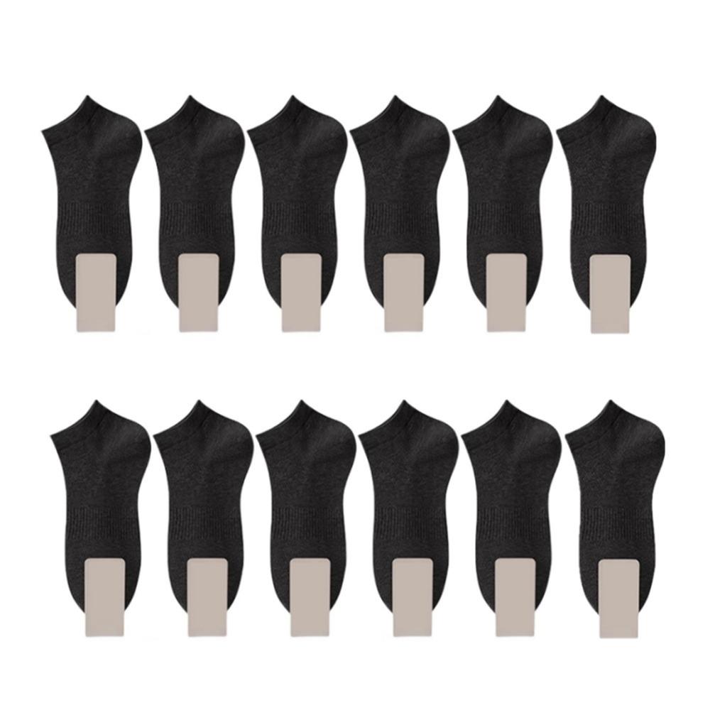 

12 пар/набор Впитывающие пот сетчатые короткие носки Тонкие спортивные носки Марафон Фитнес 12Pairs Black