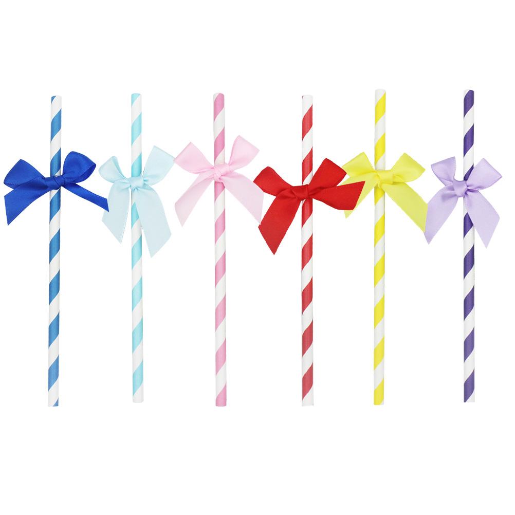

30 шт. разноцветных бумажных трубочек с бантом, бумажные трубочки, бант, галстук-бабочка, принадлежности для рождественской вечеринки, жемчужные молочные бумажные трубочки для чая. Еще розовый