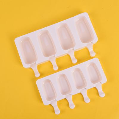 Silikonform für gefrorenes Eis, Saft, Eis am Stiel, Eis am Stiel, Form – 4 Zellen