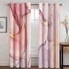 3D Phantom Marble Texture Pattern Sunshade Curtain 2 Pieces of Living Room Bedroom Home Decoration