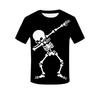 Mens Halloween Abstract Skull 3D Digital Print Crew Neck Short Sleeve Tee Casual T-Shirt Teens