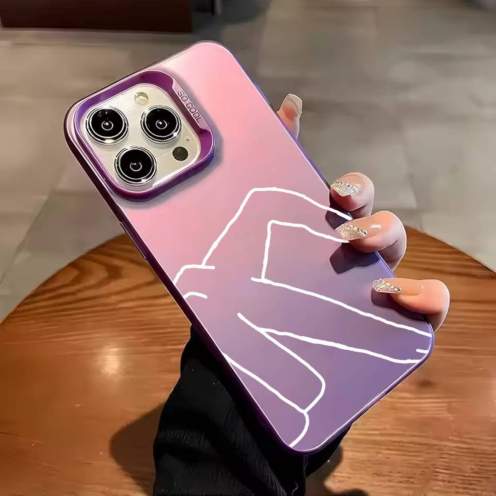 C-couple lockscreen Phone Case For iPhone 17,16,15,14,13,12,11,Pro Max,Plus Candy Silver Cover