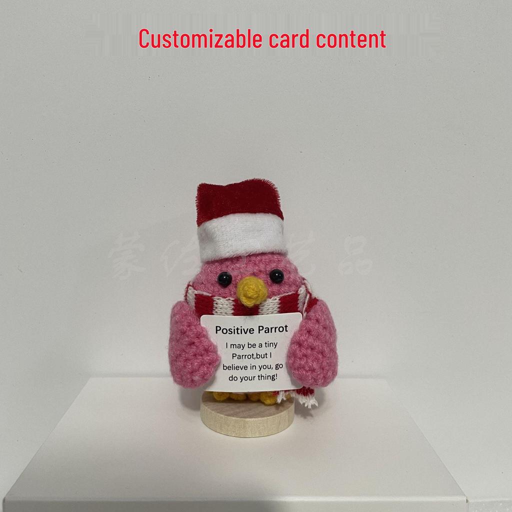 Handmade Crochet Animal Dolls: Brown Bear, Pug, White Dove & Hedgehog Ornaments