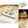 Wooden Piano Busy Board With Led Lights And Sound For Early Learning Toddlers