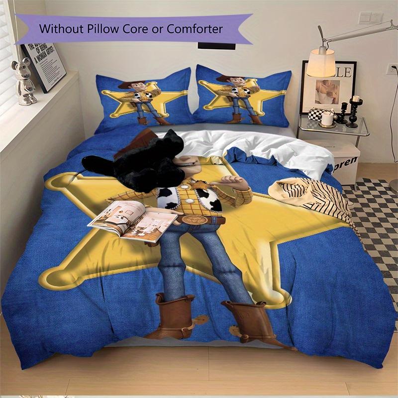 3pcs Star Woody Pattern Bedding Set, 1* Cover + 2*Pillowcases, Printed Bedding Set, Soft and Comfortable, Suitable for Bedroom D068