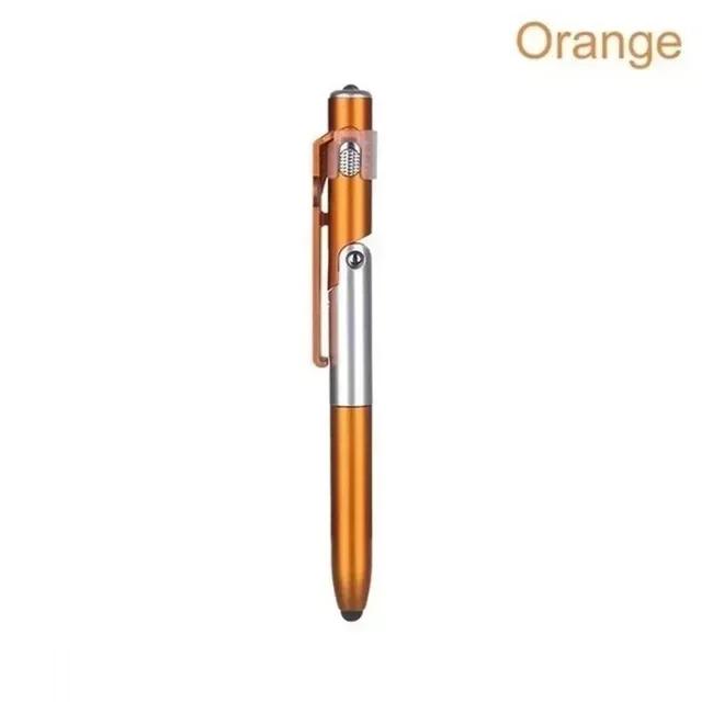 Multifunction Ballpoint Pen with LED Light Fold Phone Holder Night Read Writing Pencil Office School Student Stationery 4 In 1