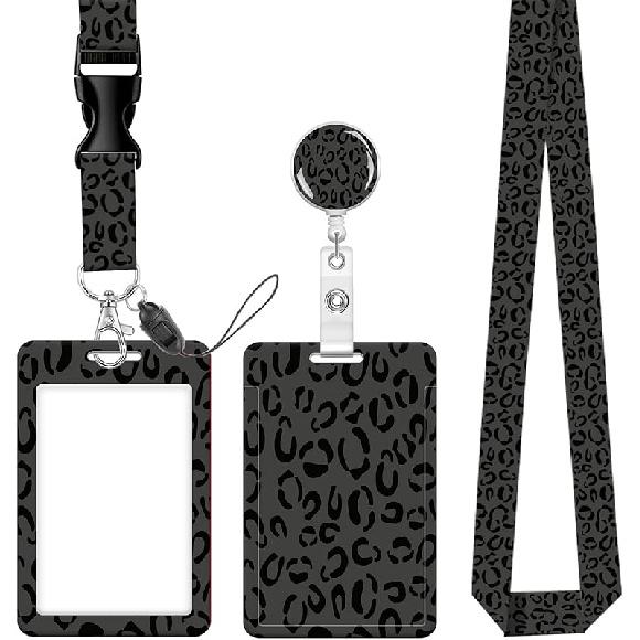 Badge Reels Retractable with Carabiner Reel Clip, ID Name Tag Work Badge Holder Belt Ferrule, Identity ID Badge Holder Cover Case for Office Work