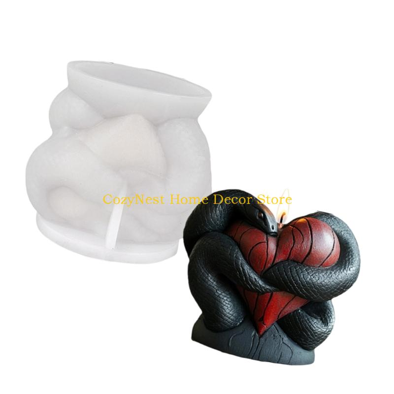 92MF Snake Heart Silicones Mould Molds Casting Mould Easy Release Epoxy Resin Molds Craft Supplies