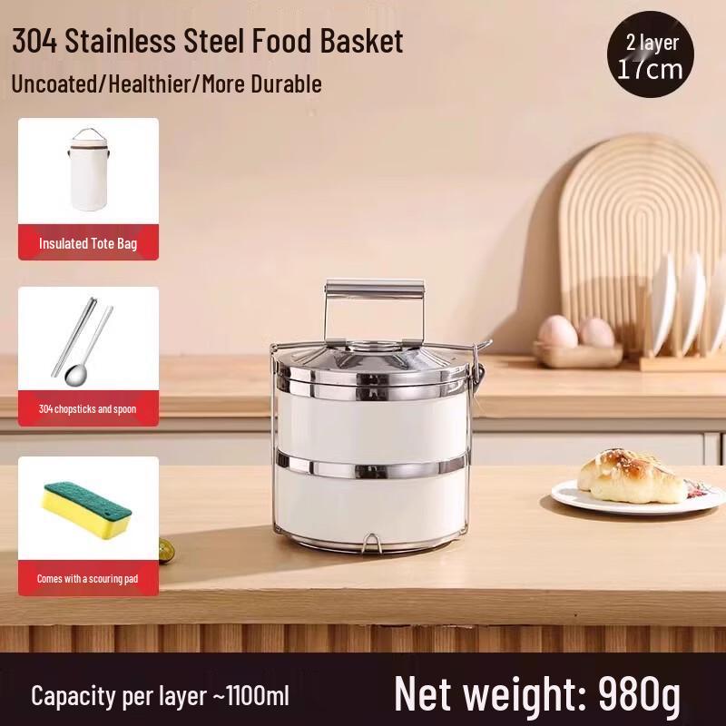 Handon 304 Stainless Steel Insulated Portable Bento Box
