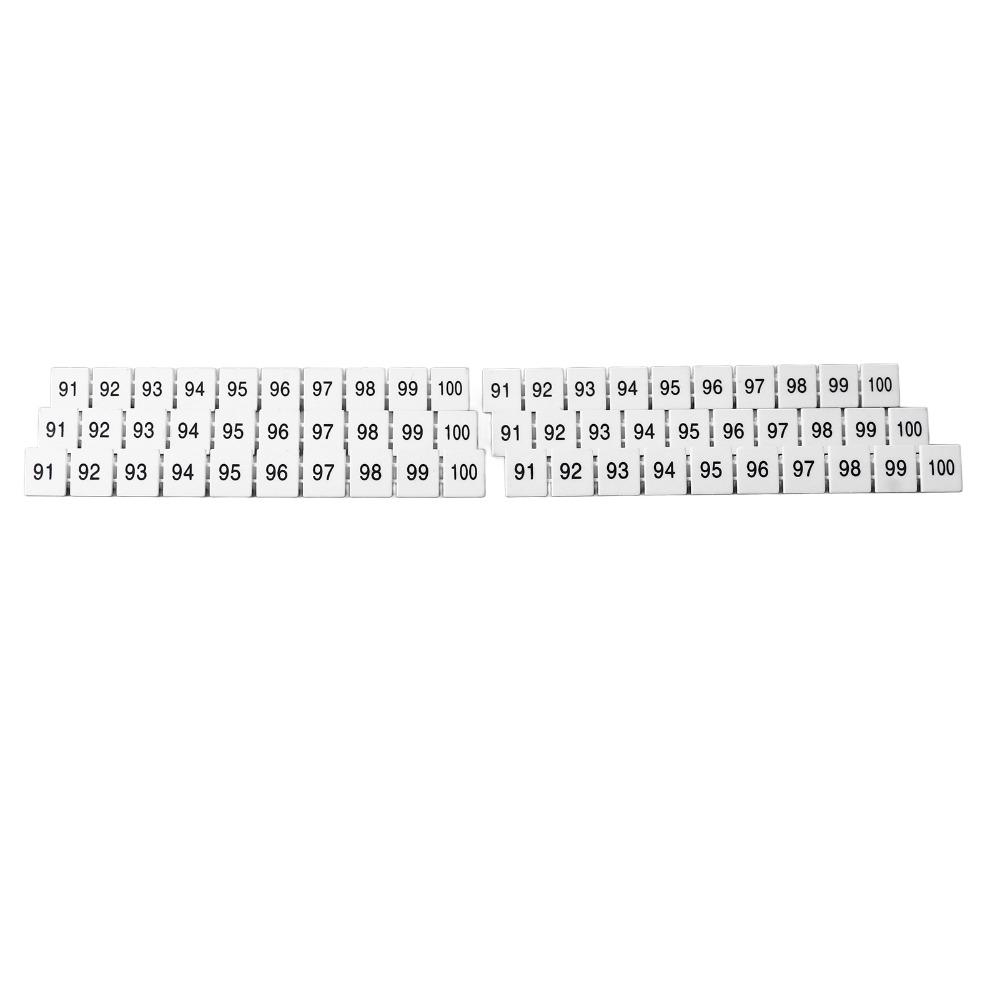 100Pcs ZB10 Series Terminal Block Marking Label Terminal Block Marker  Electrical Maintenance