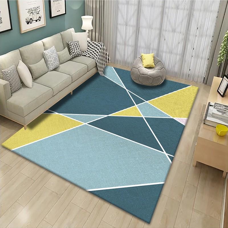 Modern Minimalist Geometric Triangle Area Rug Living Room Bedroom Office Non-Slip Floor Mat Washable