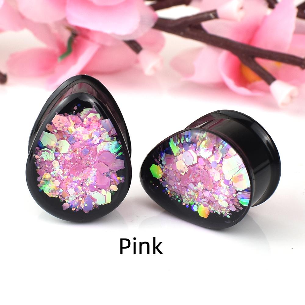 Jauges d'oreille en forme de goutte 8-30mm, Tunnels et bouchons en acrylique, civière d'oreille, Piercing corporel, bijoux pour femmes et hommes